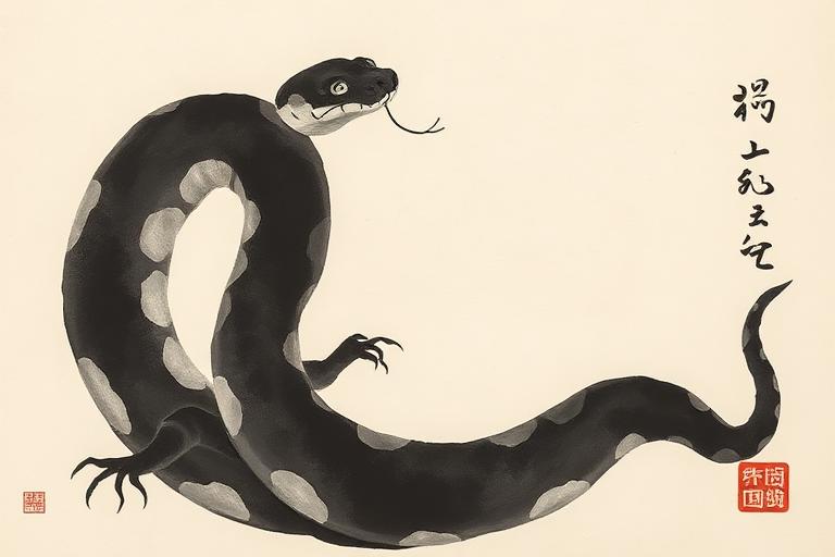 Draw snake, add feet