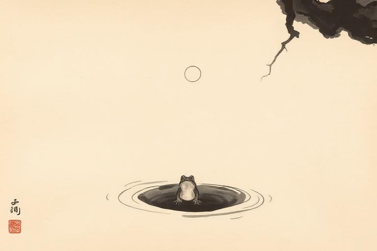 Frog at the bottom of a well